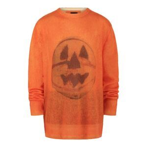 Givenchy Ceramics-Print Sweater Orange Mens